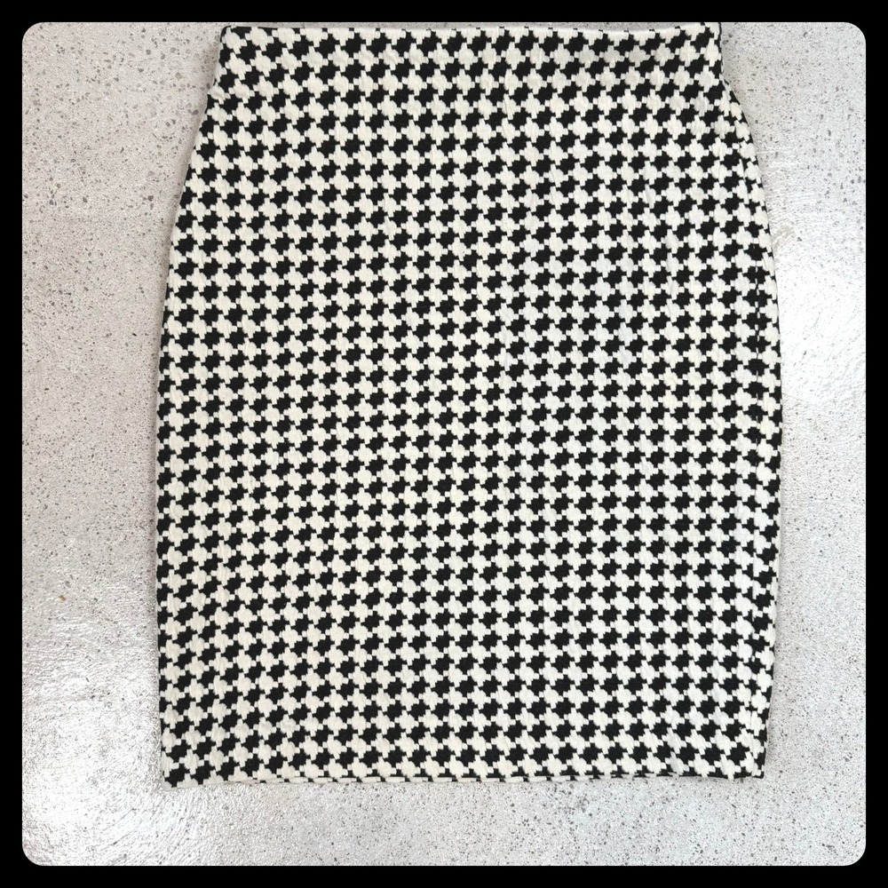 Philosophy Republic Houndstooth Pencil Skirt Y2K 2010's Business Casual Bodycon‎